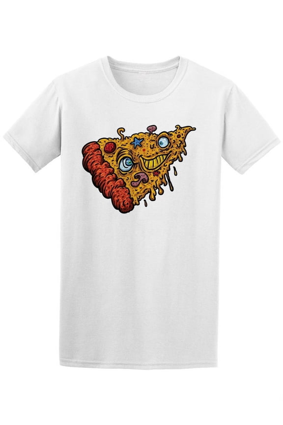 Funny Colorful Crazy Pizza T-Shirt Men -Image by Shutterstock, Male Small