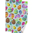 thumbnail image 1 of Funny Colorful Eggs Hand Towels, Happy Easter Kitchen Towel Ultra Soft and Absorbent,Decorative Fingertip Face Towel for Bathroom Hotel, 2 PCS, 28.3"x 14.4", 1 of 4