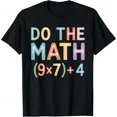 thumbnail image 1 of Funny Colorful Math Teacher Equation Graphic Short Sleeve T-Shirt, 1 of 6