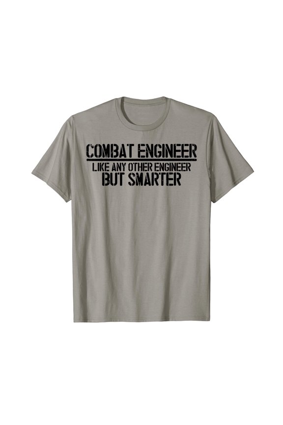 Funny Combat Engineer T-Shirt - Light Grey Comfort Colors for Casual Wear