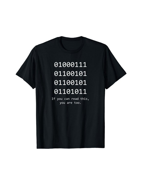 Funny Computer Binary Code Programmer, Developer Geek Gift T-Shirt