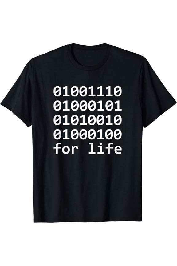 Funny Computer Binary Code Programmer Nerd For Life T-Shirt