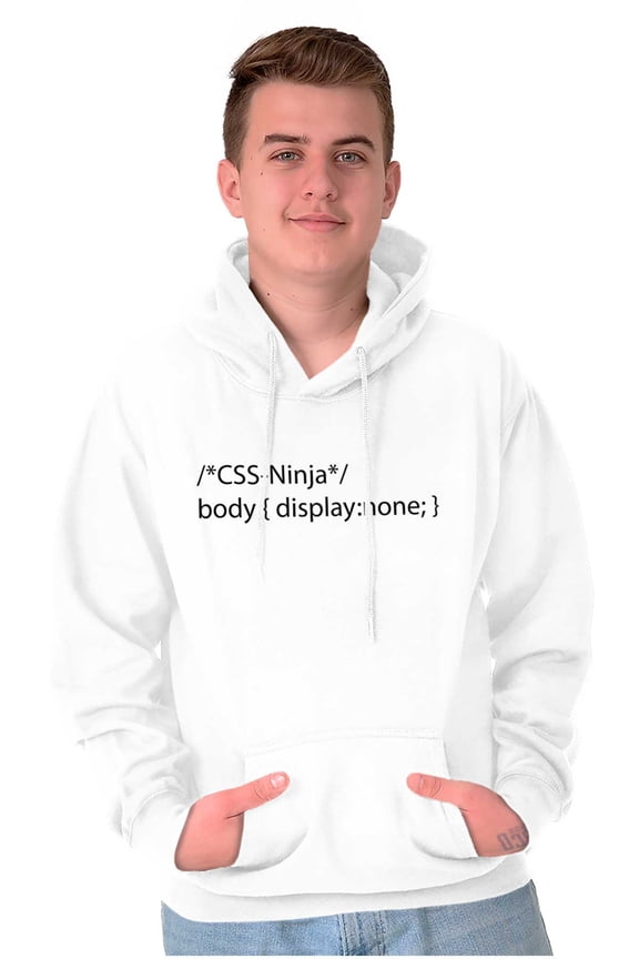 Funny Computer Coding Joke CSS Ninja Hoodie Sweatshirt Women Men Brisco Brands S
