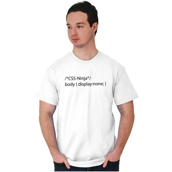 Funny Computer Coding Joke CSS Ninja Men's Graphic T Shirt Tees Brisco Brands S