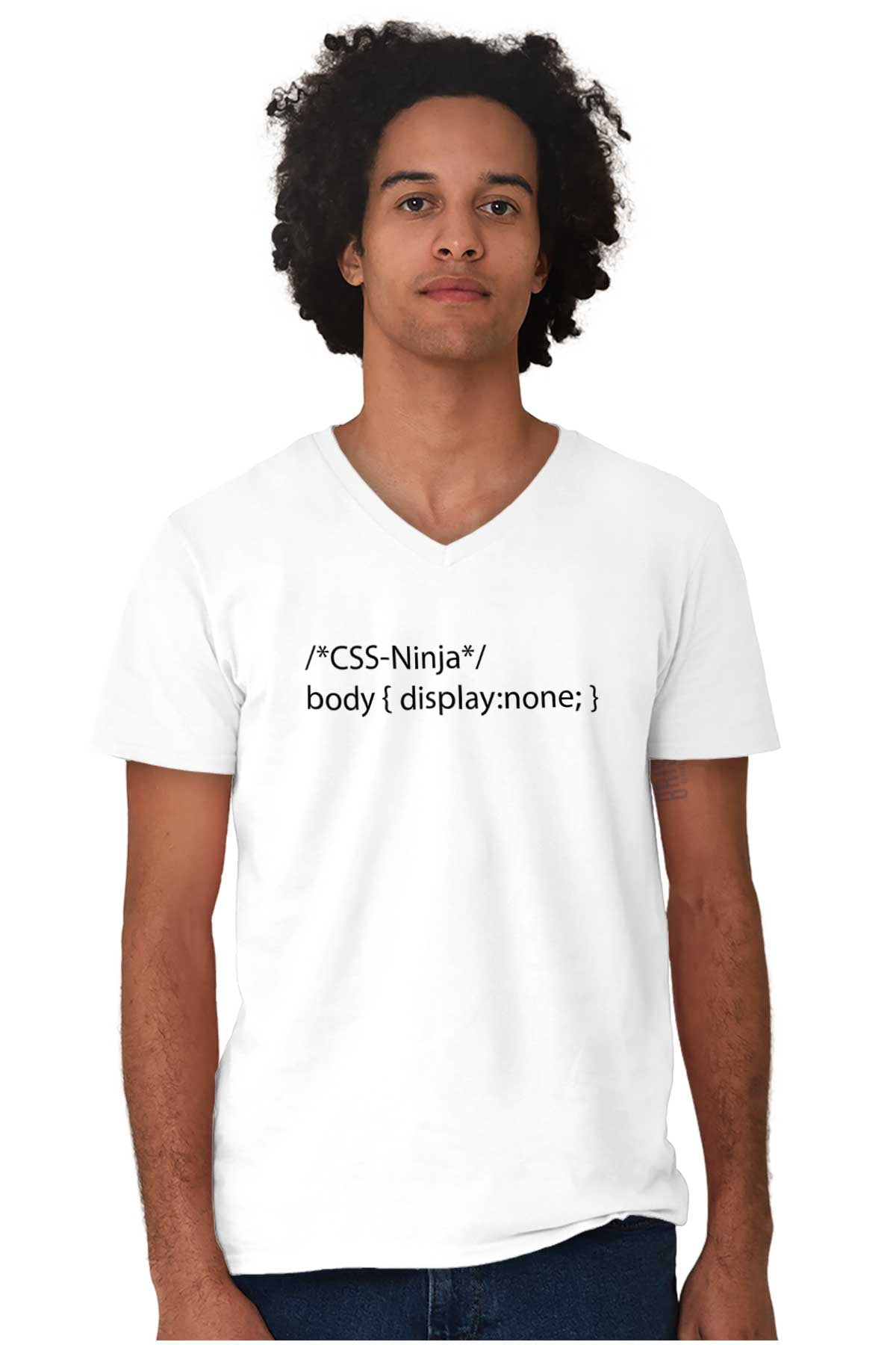 CSS Ninja Computer Tech Coder Geek Funny Ringer T Shirt Tee Shirts Men  Women