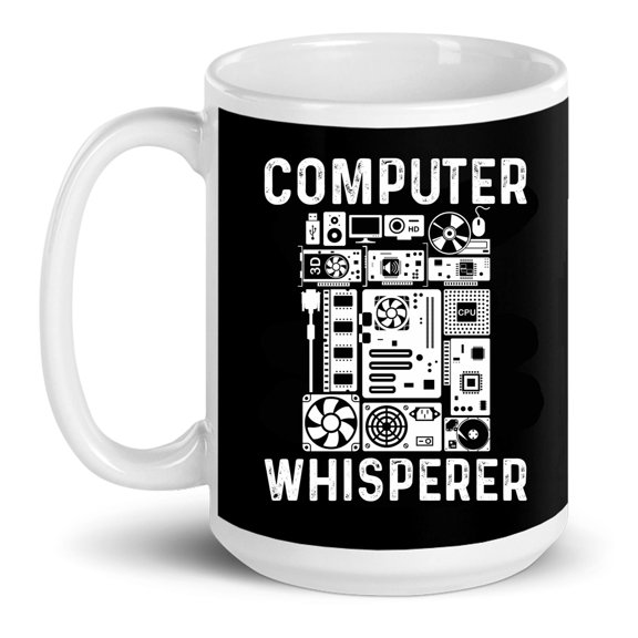 Funny Computer Geek Tech Nerd Cool Support Gift Ceramic Mug 15oz (White;15oz)