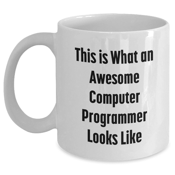 Funny Computer Programmer Gifts for Men from Dad, White Coffee Mug for Father's Day