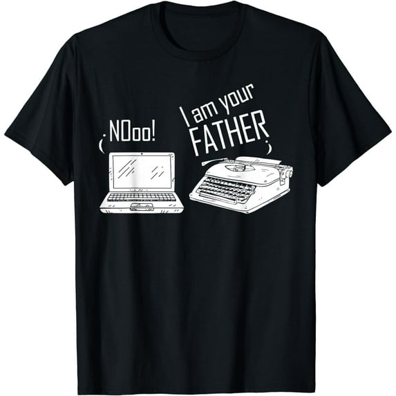 Funny Computer Typewriter - I Am Your Father T-Shirt