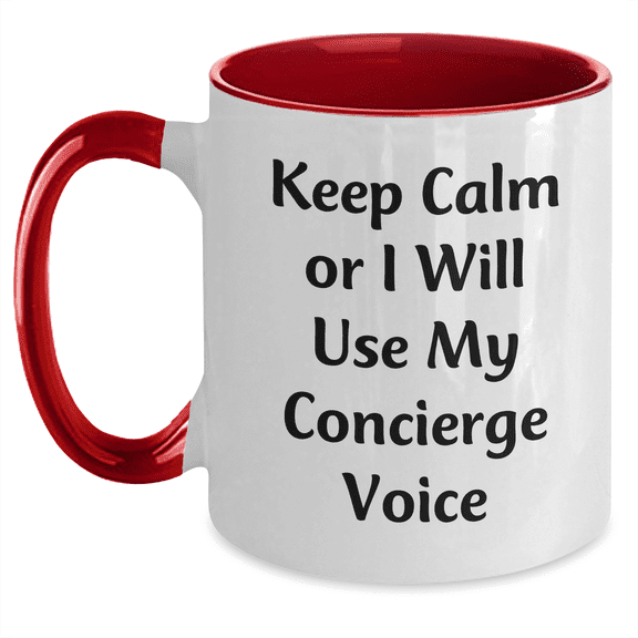 Funny Concierge Gifts from Friends and Family - Two Tone Coffee Mug with Inspirational Quote for Father's Day