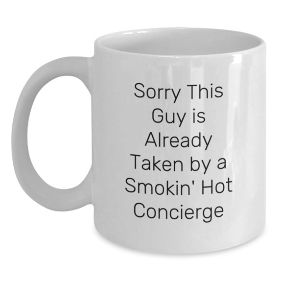 Funny Concierge Gifts from Friends and Family for the White Coffee Mug, Perfect for Christmas Unique Presents