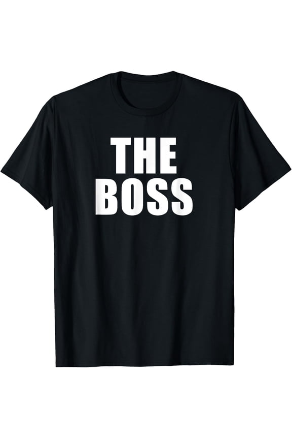 Funny Confident Boss Quote T-Shirt for Men, Bold I Am The Boss Printed Relaxed Fit Short Sleeve Tee, Business Owner Birthday Gag Present