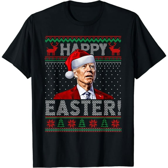 Funny Confused Happy Easter Ugly Christmas Sweater T-Shirt