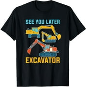 HESHIJIAZHU Funny Construction Kids Boys See You Later Excavator T-Shirt