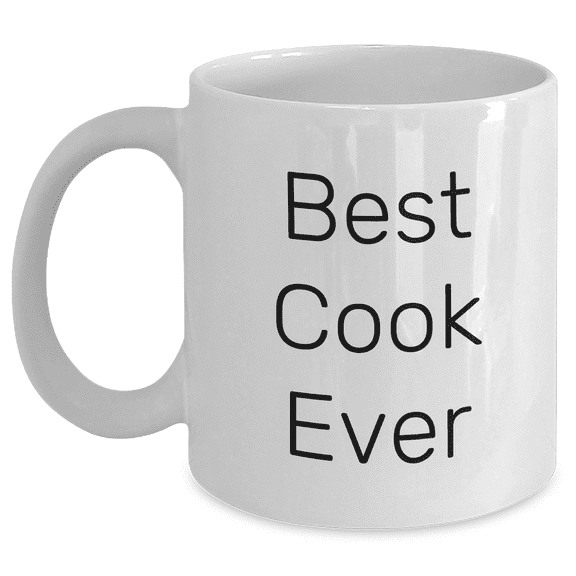 Funny Cook Gifts from Mom, Best Cook Ever White Coffee Mug for Dad on Father's Day