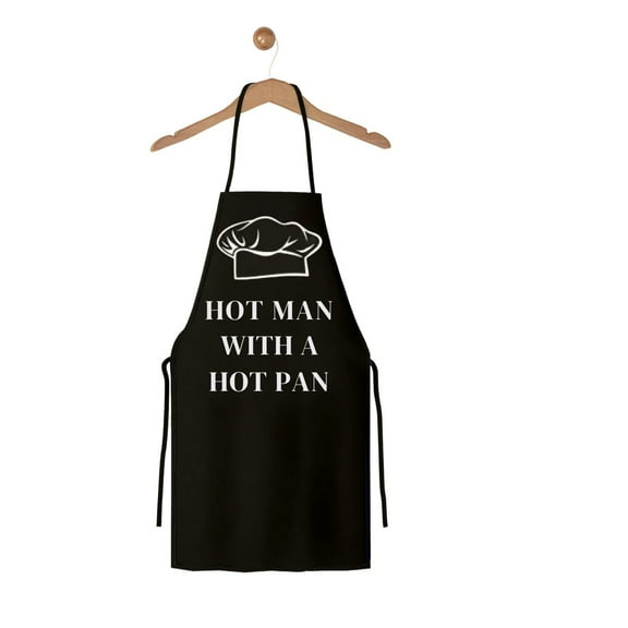 BUMBLE THE BEE™ Apron – “Hot Man with a Hot Pan” – Kitchen Hero Edition, Funny Gift for Him