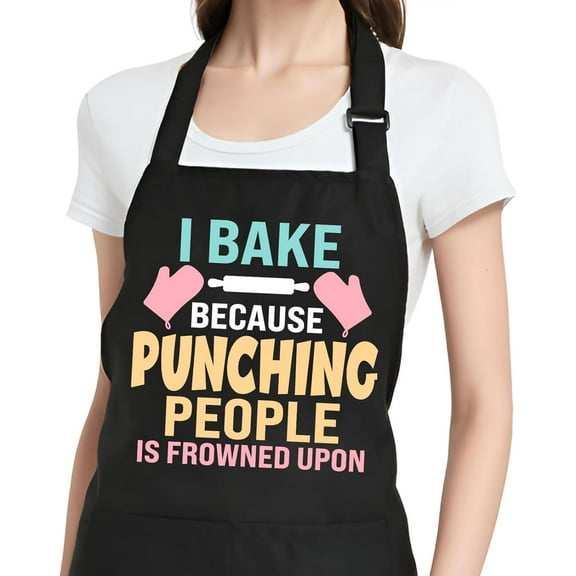 Funny Cooking Aprons for Women with Pockets, Kitchen Chef Aprons for Bakers, Birthday Gifts for Mom Wife Friends
