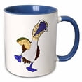 thumbnail image 1 of 3drose, Funny Cool Blue-footed Booby Bird Eating Taco Cartoon, 15oz Two-tone Blue Mug, 1 of 6