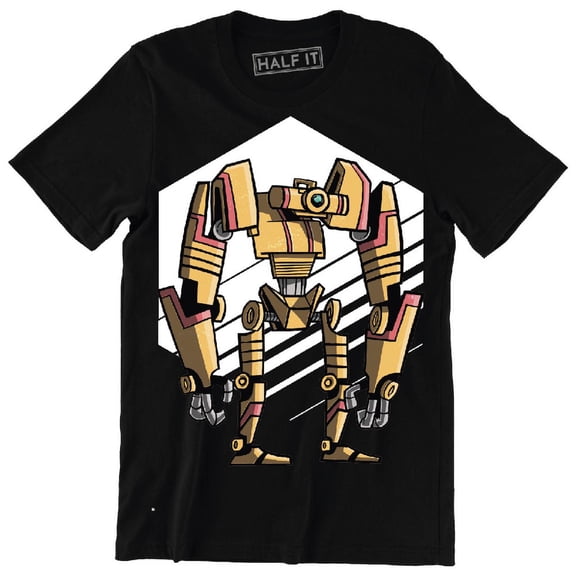 Funny Cool Cartoon Bipedal Humanoid Robot For Men's T-Shirt