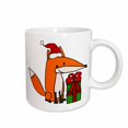 thumbnail image 1 of 3drose, Funny Cool Foxy Red Fox Opening Christmas Gifts Cartoon, 11oz Mug, 1 of 6