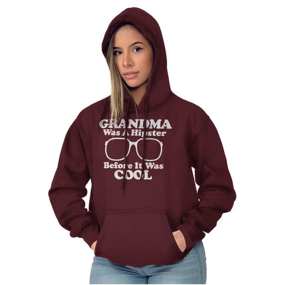 Funny Cool Hipster Grandma Joke Hoodie Sweatshirt Women Brisco Brands 3X