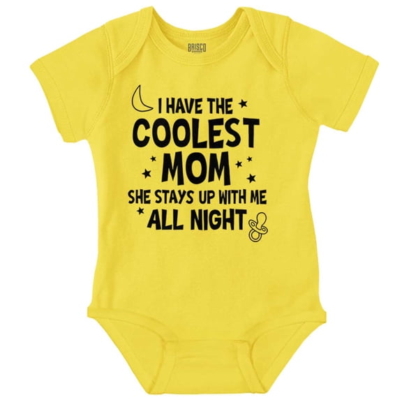 Funny Cool Moms Stay Up All Night Romper Boys or Girls Infant Baby Brisco Brands 18M