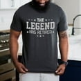 thumbnail image 1 of Funny Cool Retired Shirt, Retirement Party T-shirt, The Legend Has Retired T-shirt, Fishing Retired Shirt, Retirement Gift for Coworker (Colors:Dark Grey Heather; Sizes:XL;), 1 of 1