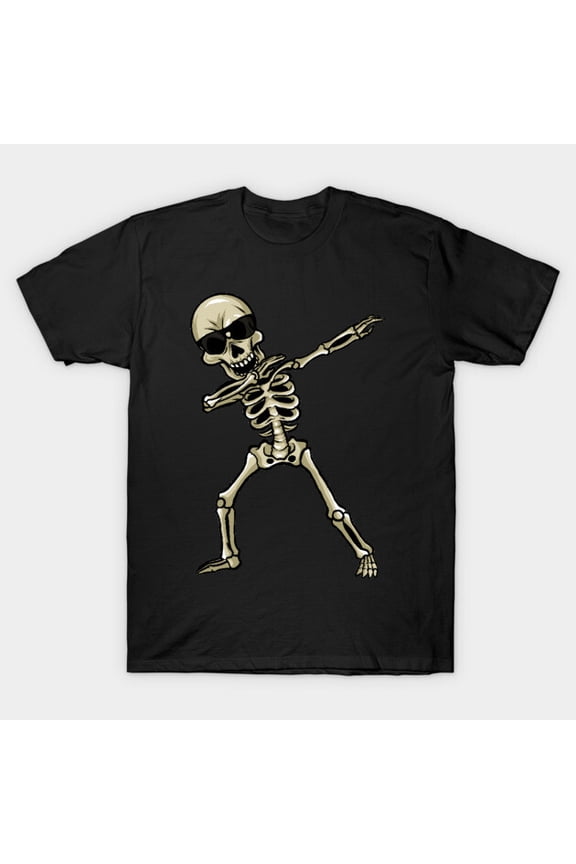 Funny Cool Skeleton Dab Halloween Retro Dabbing Dance Move Costume Party G2573 T-Shirt, for men and women, Up to Size 5XL