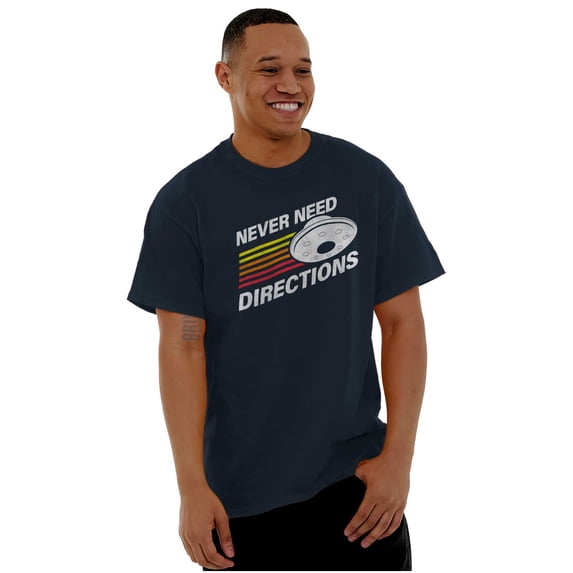 Funny Cool UFOs Space Alien Believers Men's Graphic T Shirt Tees Brisco Brands L