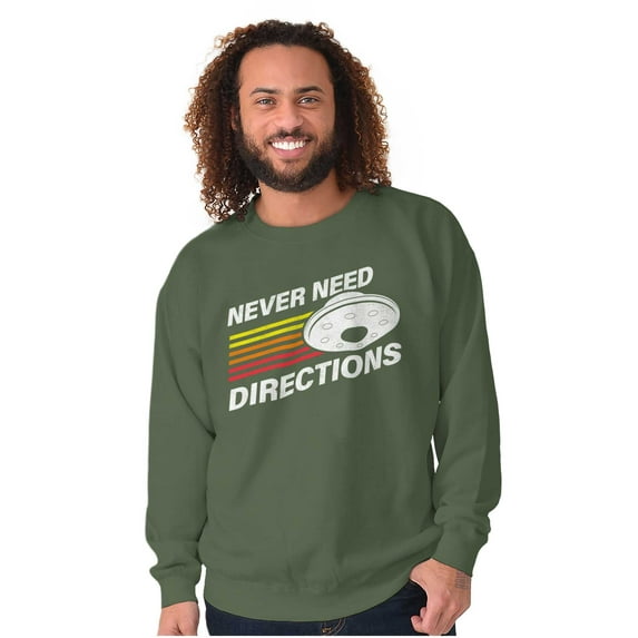 Funny Cool UFOs Space Alien Believers Sweatshirt for Men or Women Brisco Brands M