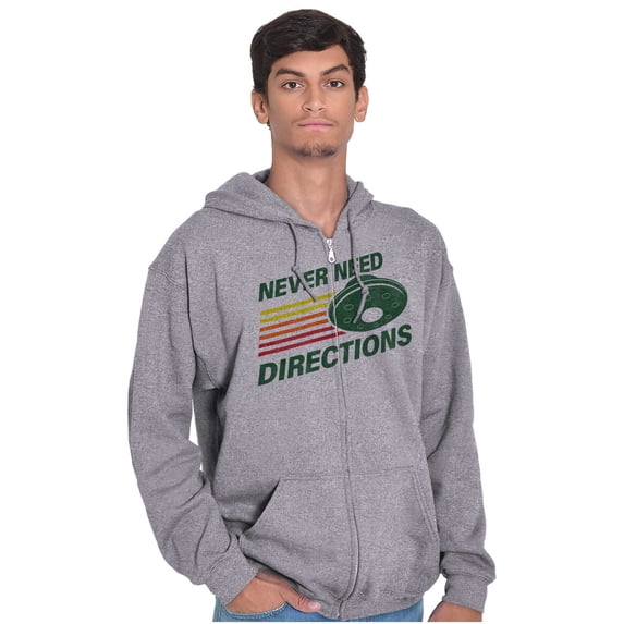 Funny Cool UFOs Space Alien Believers Unisex Fleece Graphic Zip Up Hoodie Brisco Brands 2X