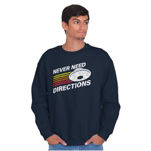 Funny Cool UFOs Space Alien Believers Unisex Plus Fleece Graphic Sweatshirt Brisco Brands 2X