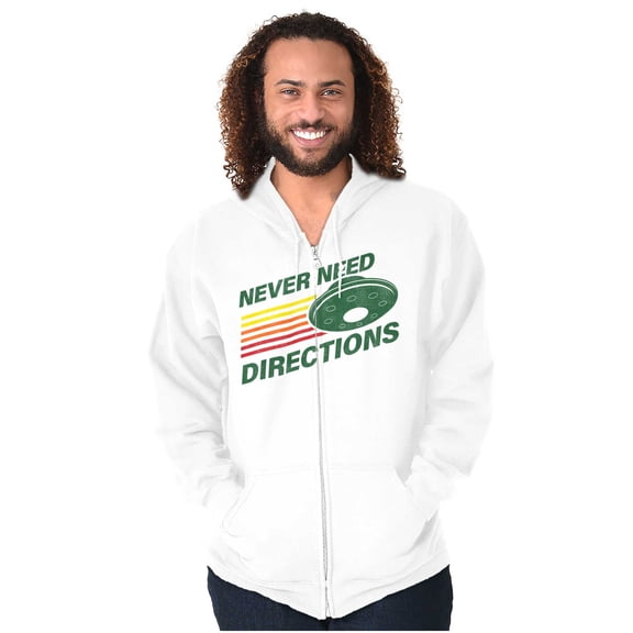 Funny Cool UFOs Space Alien Believers Zip Up Hoodie Men's Women's Brisco Brands S