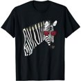 thumbnail image 1 of Funny Cool Zebra Wearing Red Glasses Unisex Graphic Short Sleeve T-Shirt, 1 of 6