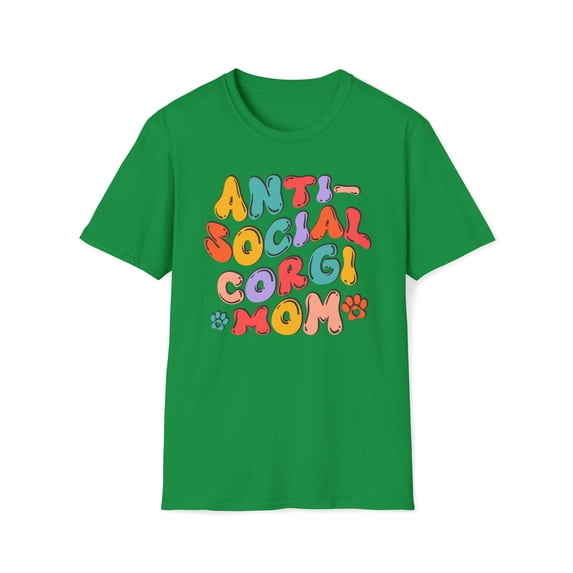 Funny Corgi, Gildan Unisex Shirt, Anti-Social Corgi Mom Graphic Tee, S-3XL