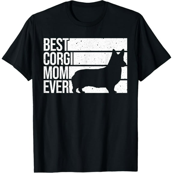 Funny Corgi Mom Art Women Girls Dog Pembroke Corgi Lovers T-Shirt men and women can wear, black, white, gifts
