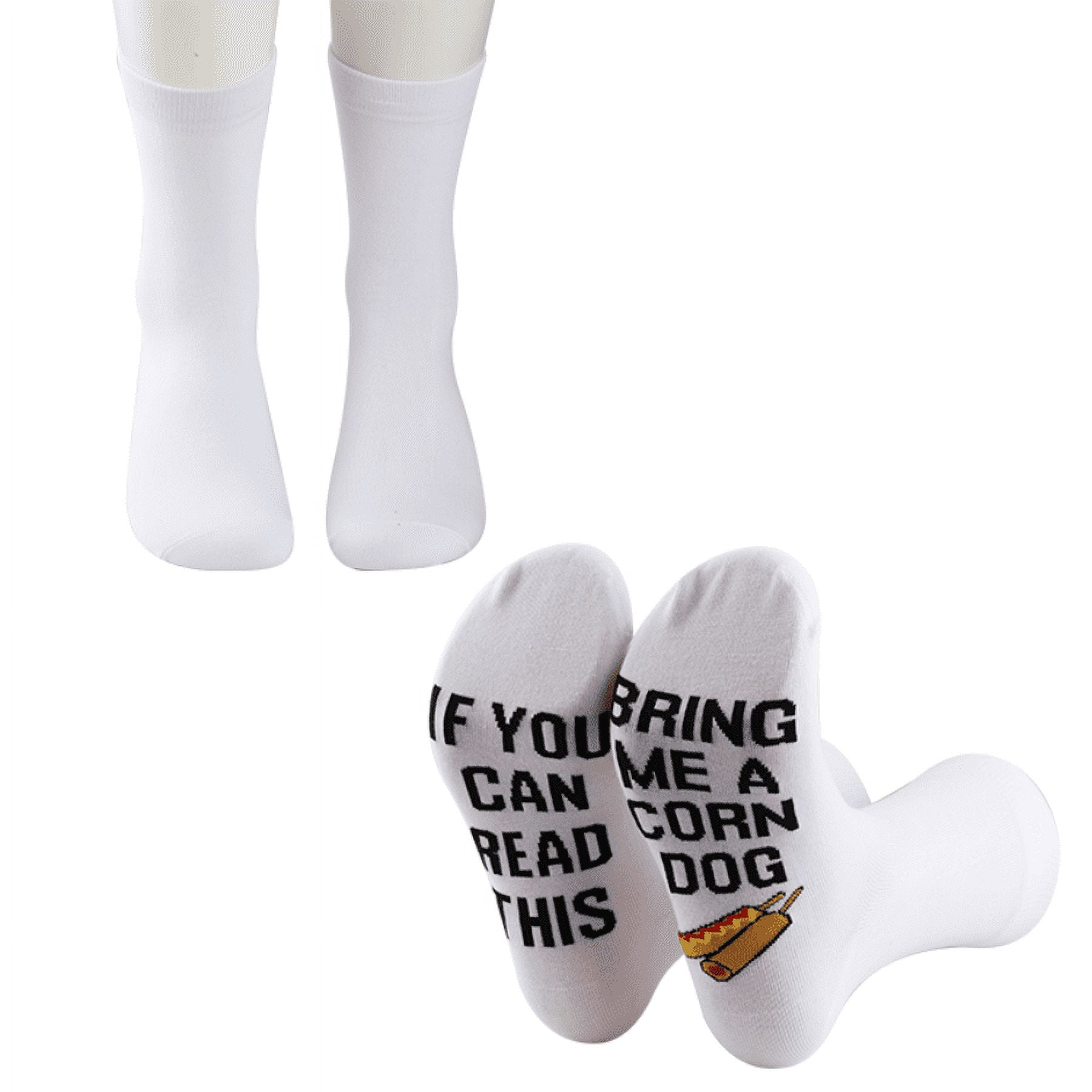 Funny Corn Dog Socks Hot Dog Lover Gifts If You Can Read This Bring Me ...