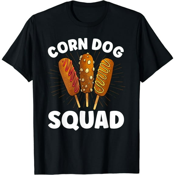 Funny Corn Dog Squad Design For Men Women Kids Sausage Lover T-Shirt