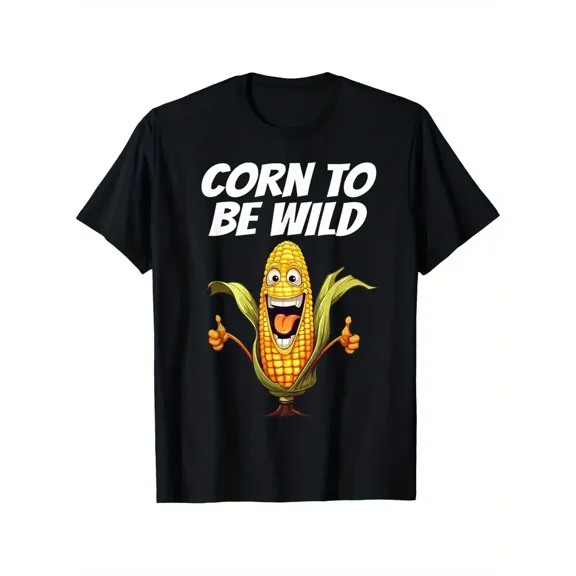 Funny Corn Shirt Men Women Corn On The Cob Costume Farmer T-Shirt National Trade Market Week T-shirt 100% Pure Cotton Gift For Men Women Dad Mom and Friends Large Sizes Are