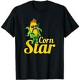 thumbnail image 1 of Funny Corn Star Sunglasses Mustache Maize T-Shirt T-Shirt, 1 of 5
