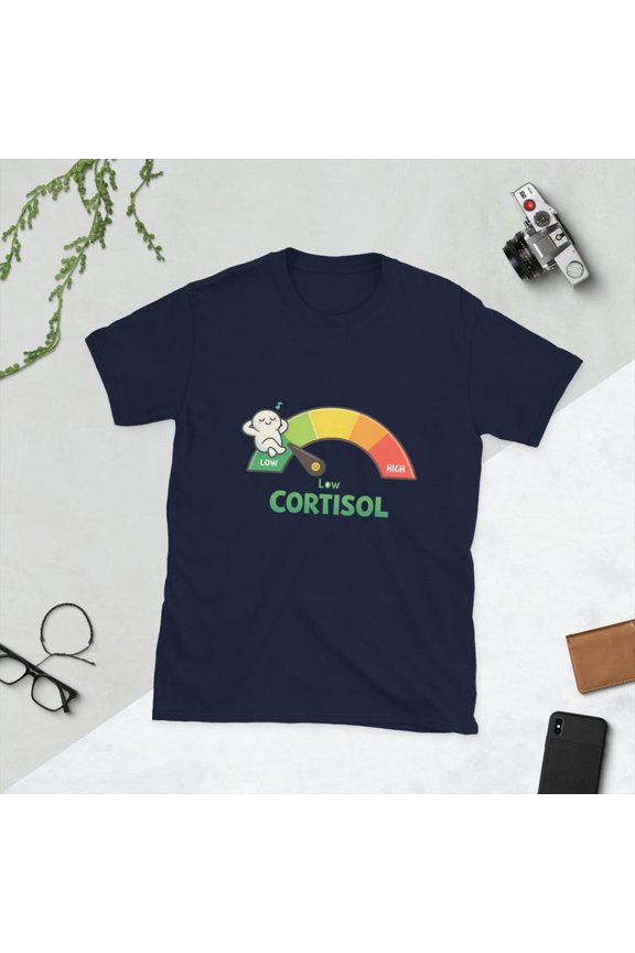Funny Cortisol T-Shirt Science Humor Graphic Tee Mental Health Awareness Shirt Nerd Gift Biology Joke Unisex