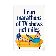 Funny Couch Potato Art - TV Show Marathon Fan - 13x19 Poster Print