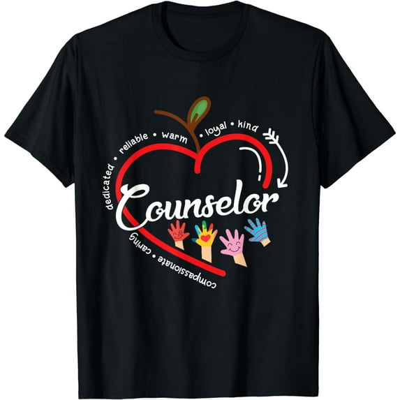 Funny Counselor Shirt Graphic painted hands Back To School T-Shirt
