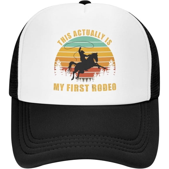 Funny Country Life Howdy Cowboy Womens Hat This Actually is My First Rodeo Lids Hat