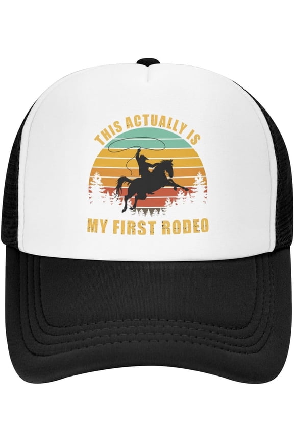 Funny Country Life Howdy Cowboy Womens Hat This Actually is My First Rodeo Lids Hat