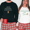 thumbnail image 1 of Funny Couple Christmas Pregnancy Announcement Sweatshirt,Eating For Two Christmas Pregnancy Reveal Sweater,Matching Couple Christmas, 1 of 4