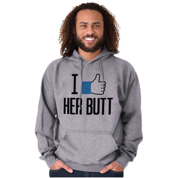 Funny Couples Matching Set Beard Butt Hoodie Hooded Sweatshirt Men Brisco Brands L