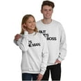 thumbnail image 1 of Funny Couples Set She's the Boss Women Plus Size Crewneck Sweatshirt Brisco Brands 2X, 1 of 6