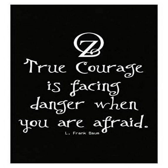 Funny Courage Poster - Wall Decor Gift