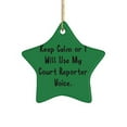 thumbnail image 1 of Funny Court Reporter Gifts, Keep Calm or I Will Use My Court Reporter Voice, Surprise Star Ornament for Friends from Friends, Inspirational Court Reporter Gift Ideas, Unique Court Reporter Gifts,, 1 of 1