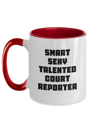 Funny Court Reporter Quotes Two Tone Coffee Mugs Gifts from Friends for Court Reporter Graduation